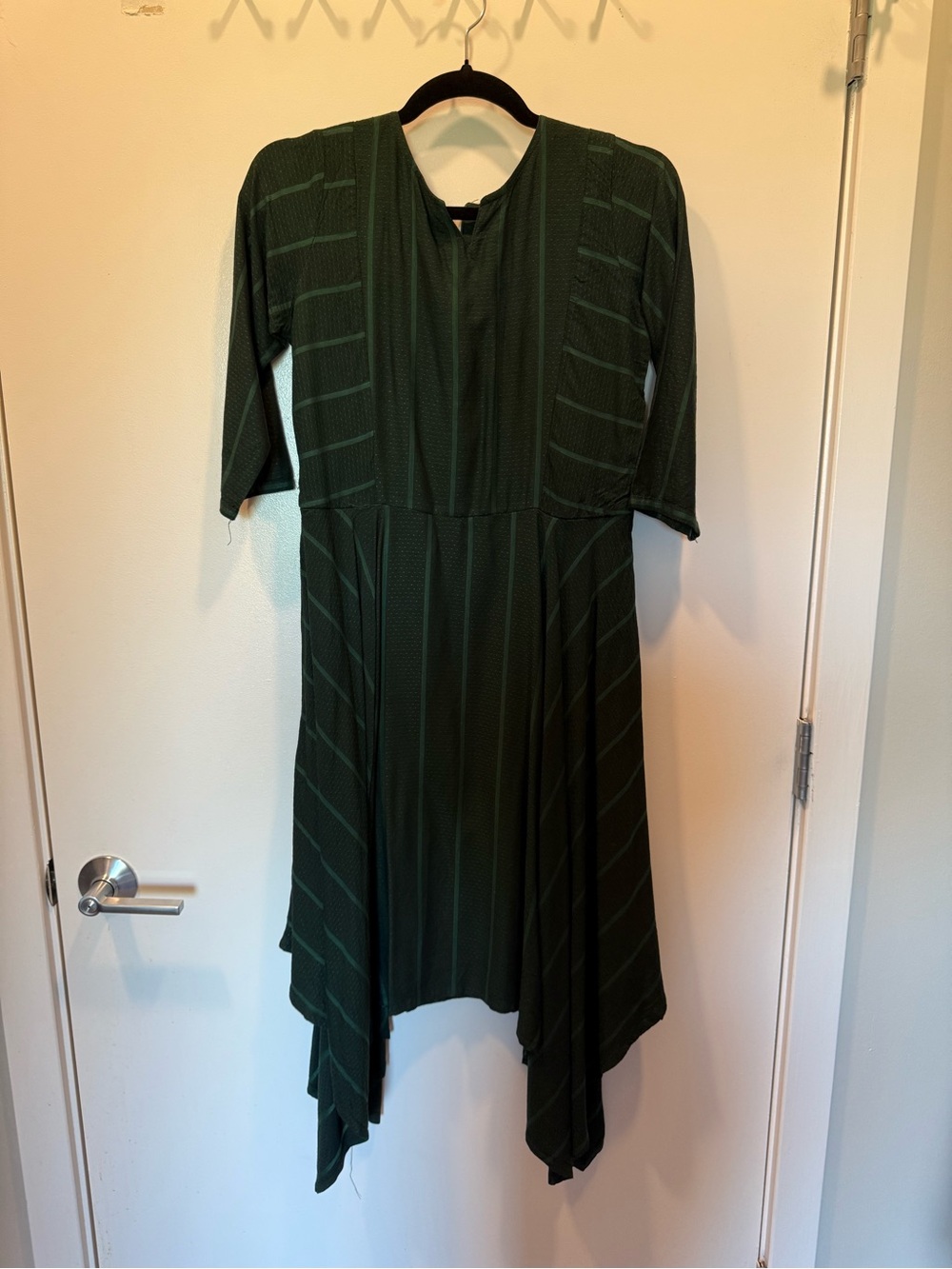 Dark Green Women’s Handkerchief Hem Dress